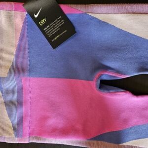 Nike Pink and Blue Athletic Shorts for Performance